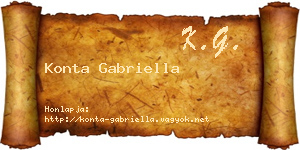 Konta Gabriella névjegykártya